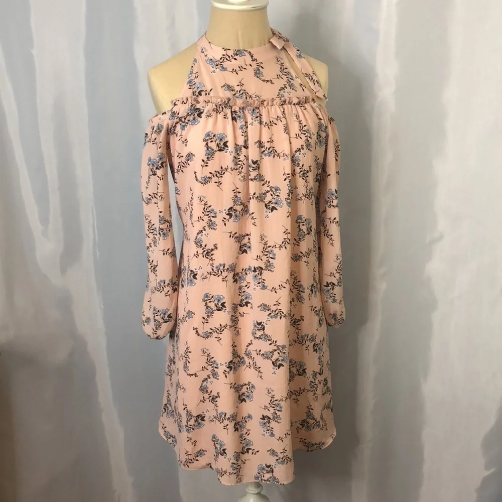 Speechless Girl’s Flower Print Off-Shoulder Dress Size 16